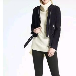 Banana Republic Life In Motion Stretch Suede Moto